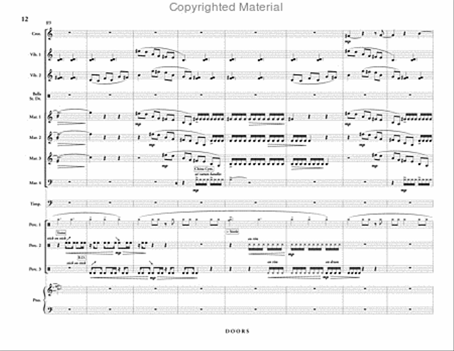 Doors (score & parts) Doors (score & parts) Percussion Ensemble scores gallery preview page 13