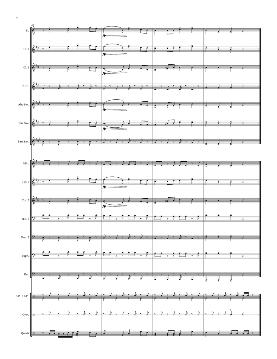 'Type A' aka Tetris Theme Marching Band scores gallery preview page 4