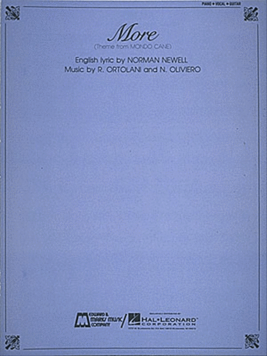 More - Theme From Mondo Cane Piano, Vocal, Guitar scores gallery preview page 1