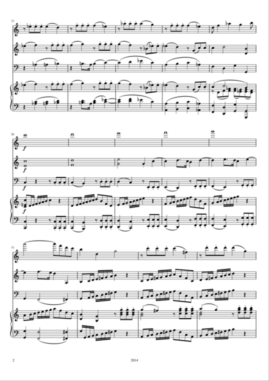 Piano Concerto in C major, K. 503 Chamber Music scores gallery preview page 4