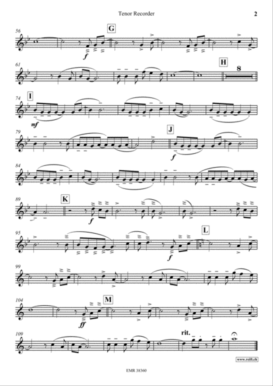 Allumer Le Feu Allumer Le Feu Tenor Recorder scores gallery preview page 3