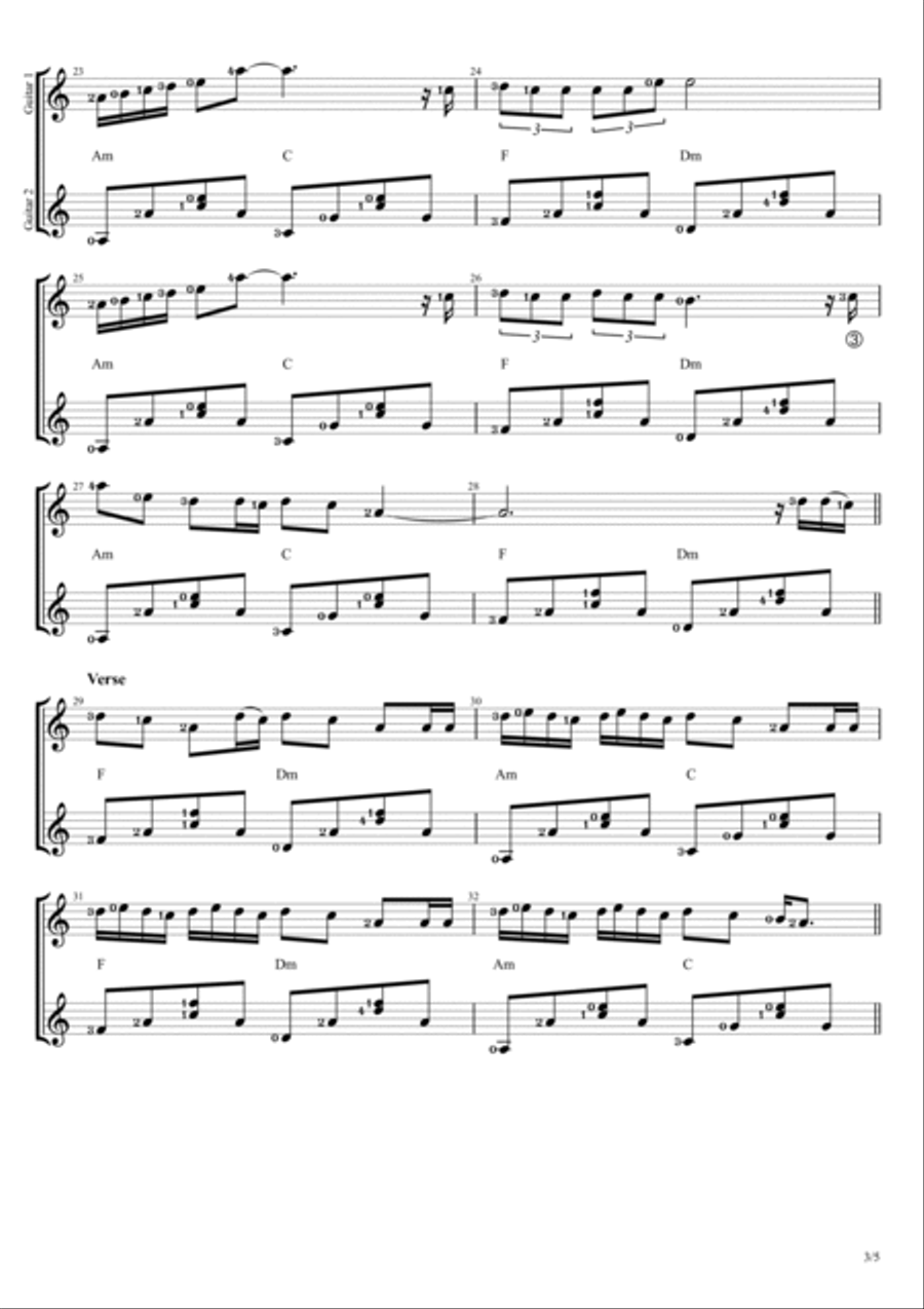 Gasoline Gasoline Electric Guitar scores gallery preview page 3