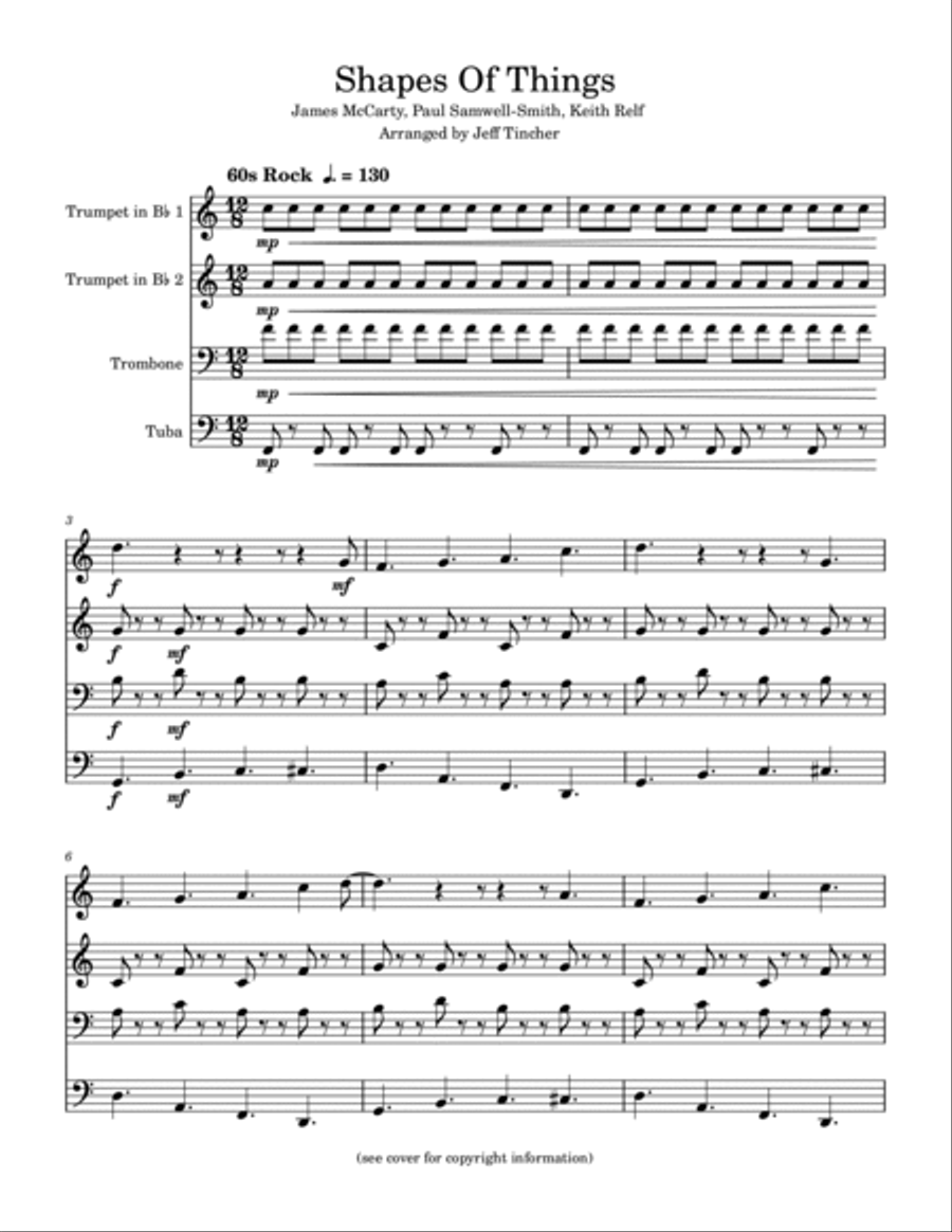 Shapes Of Things Brass Quartet scores gallery preview page 2