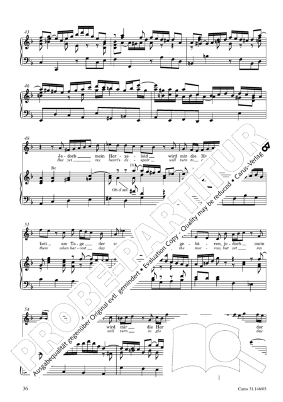Through bitter tribulation we enter into God's kingdom (Wir mussen durch viel Trubsal in das Reich Gottes eingehen) 4-Part scores gallery preview page 37