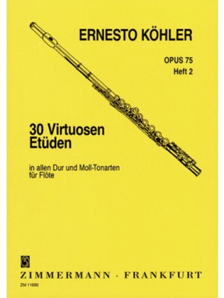 Book cover for 30 Virtuoso Etudes Op. 75 Heft 2