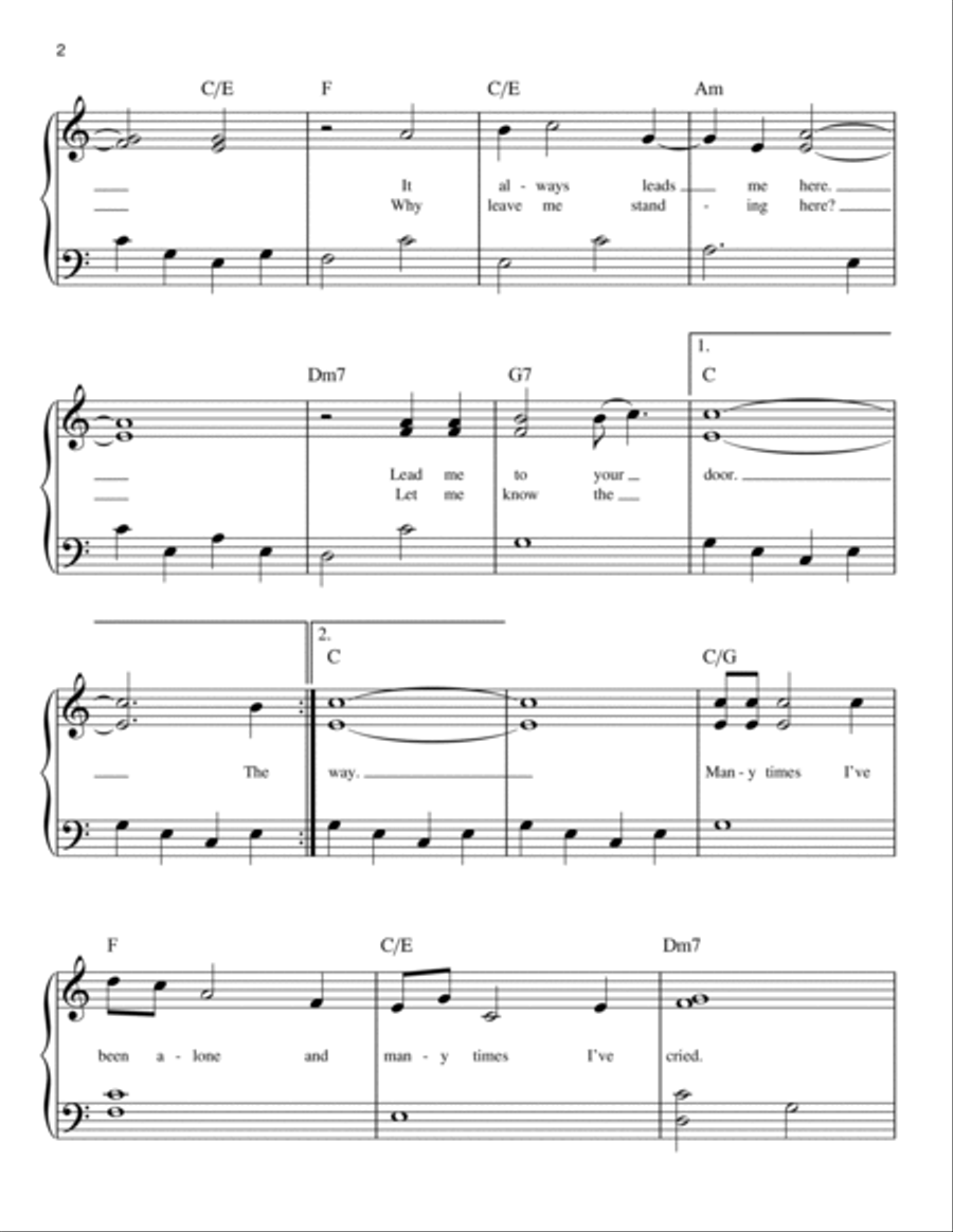 The Long And Winding Road Easy Piano scores gallery preview page 2