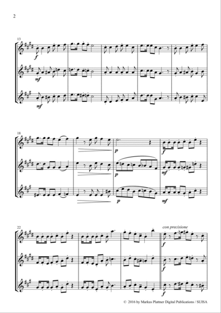 ‘Do Lord’ for Flute Trio (2 flutes and alto flute) Flute Trio scores gallery preview page 4