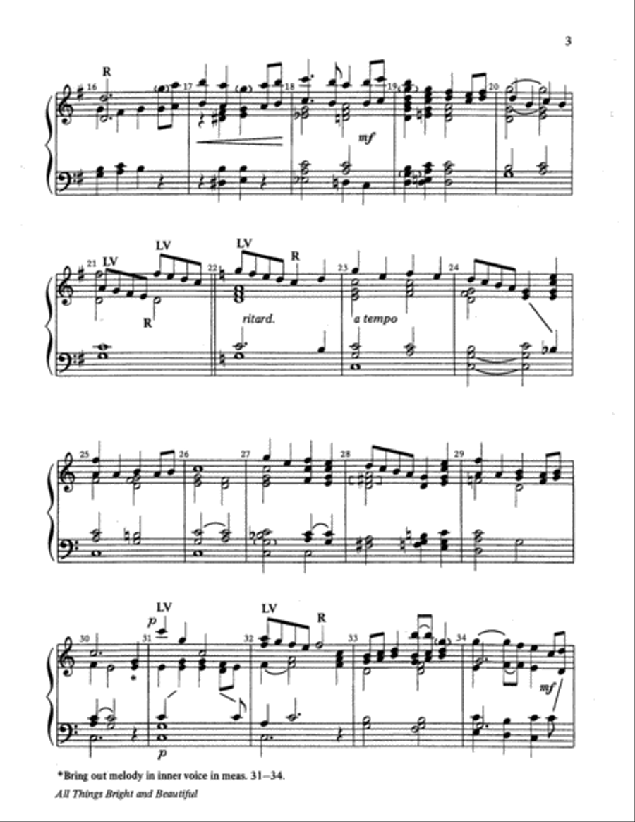 All Things Bright and Beautiful 3-Octaves scores gallery preview page 3