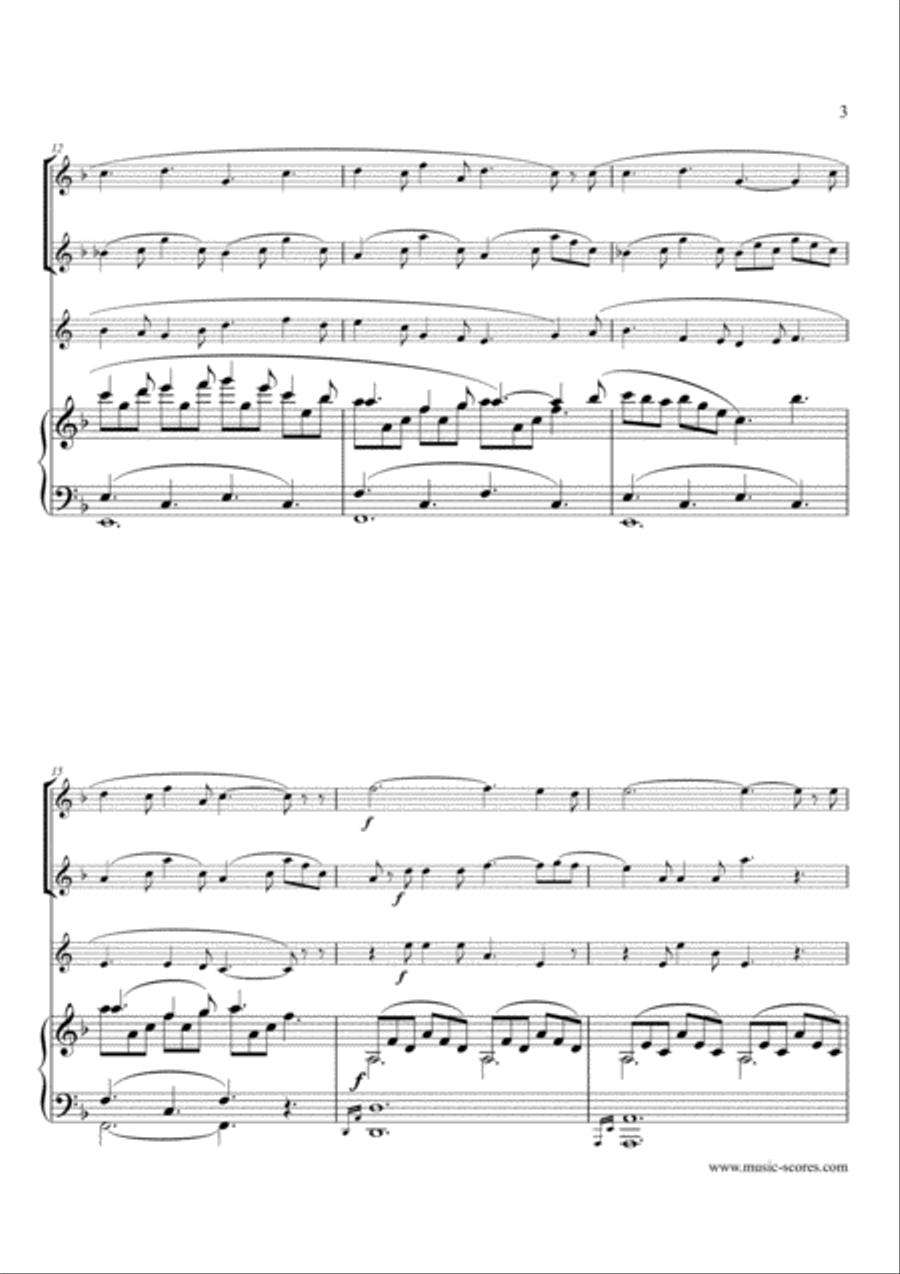 O Holy Night; Cantique de Noel - Flute, Oboe, French Horn and Piano O Holy Night; Cantique de Noel - Flute, Oboe, French Horn and Piano Flute scores gallery preview page 3