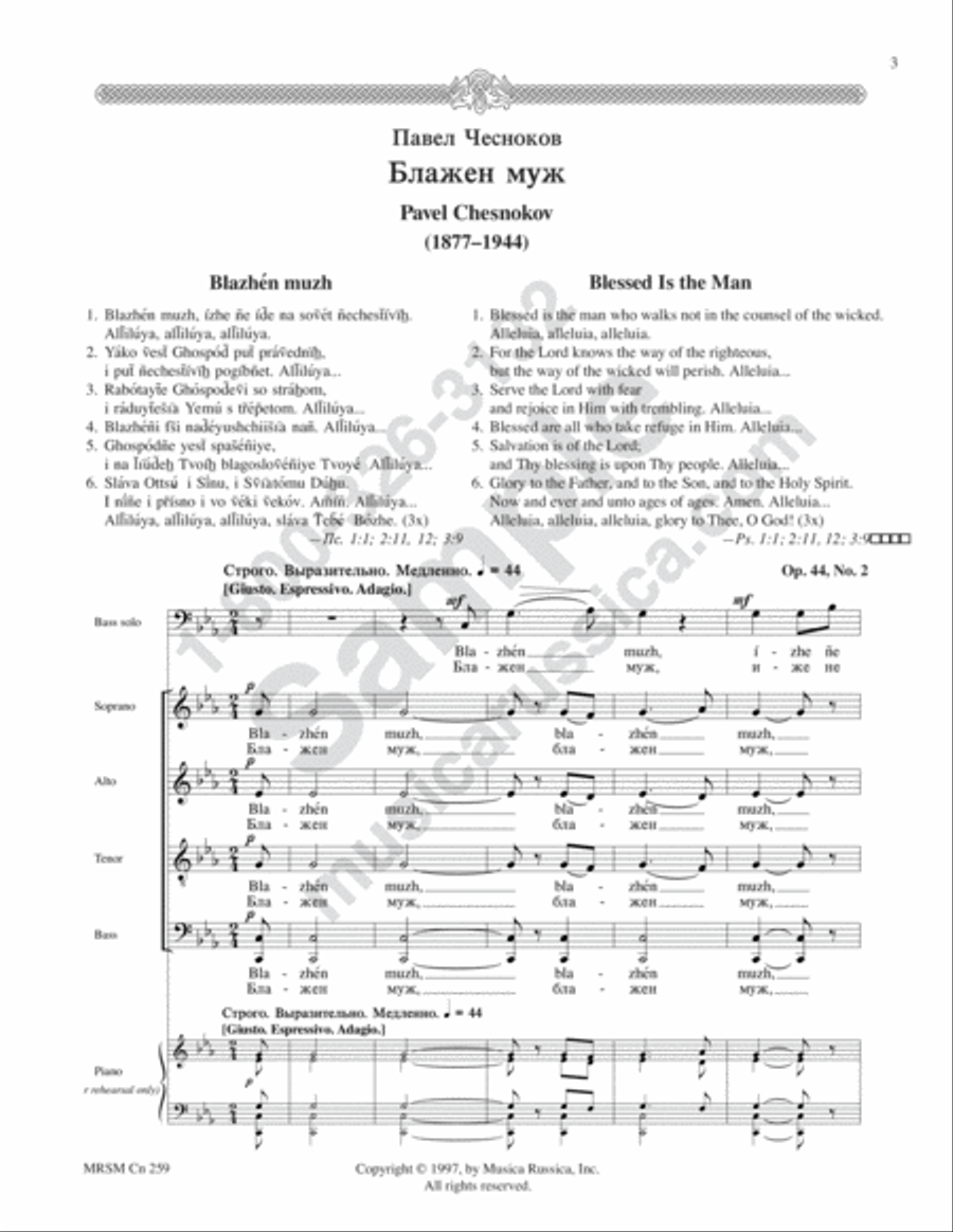Blessed is the man 4-Part scores gallery preview page 2