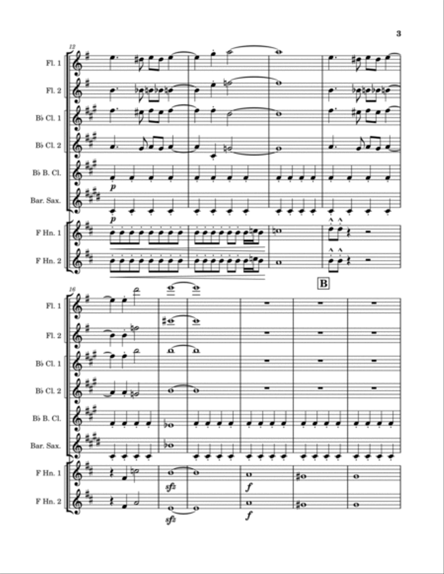 Eleanor Rigby Woodwind Ensemble scores gallery preview page 3