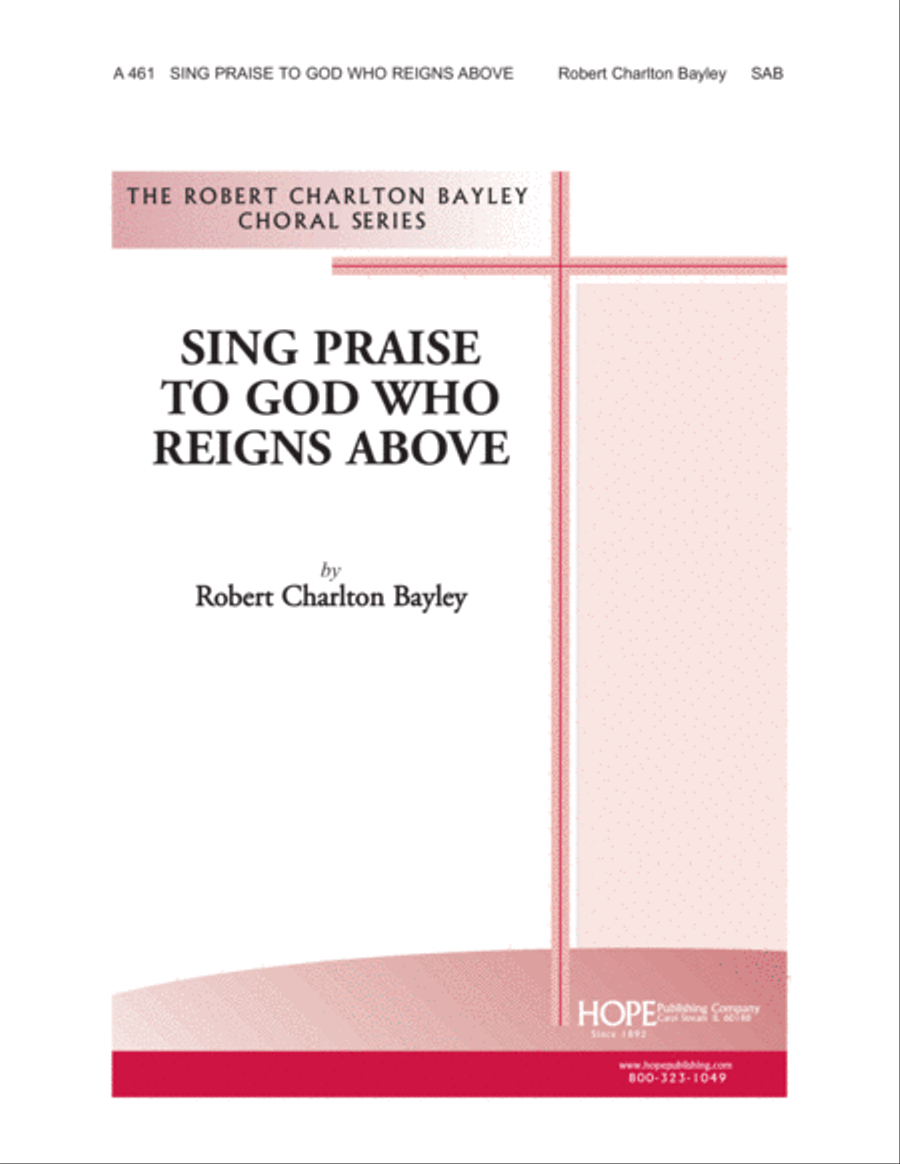 Sing Praise to God Who Reigns Above 3-Part scores gallery preview page 1