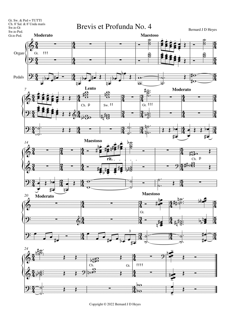 Brevis et Profunda No. 4 Brevis et Profunda No. 4 Organ Solo scores gallery preview page 1