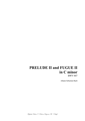 BACH J.S. - PRELUDE II and FUGUE II in C minor - BWV 847