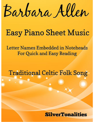 Book cover for Barbara Allen Easy Piano Sheet Music