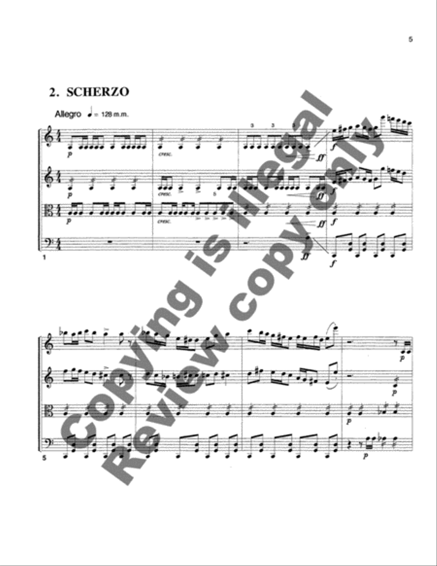 String Quartet No. 1 String Quartet scores gallery preview page 5