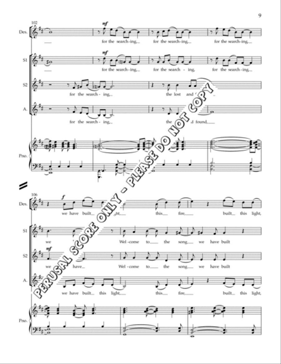 Song For The Searching SSA scores gallery preview page 9
