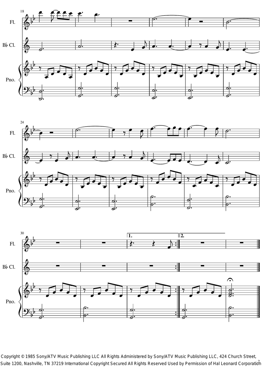 Hallelujah Woodwind Ensemble scores gallery preview page 2