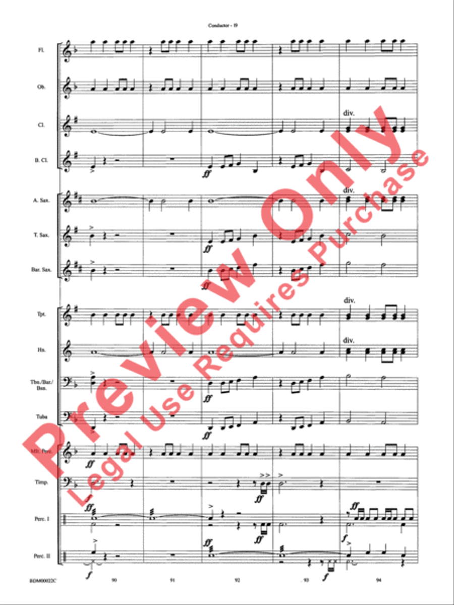 Ancient Moon Concert Band scores gallery preview page 22
