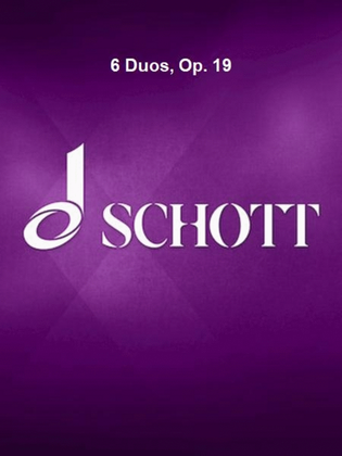 Book cover for 6 Duos, Op. 19