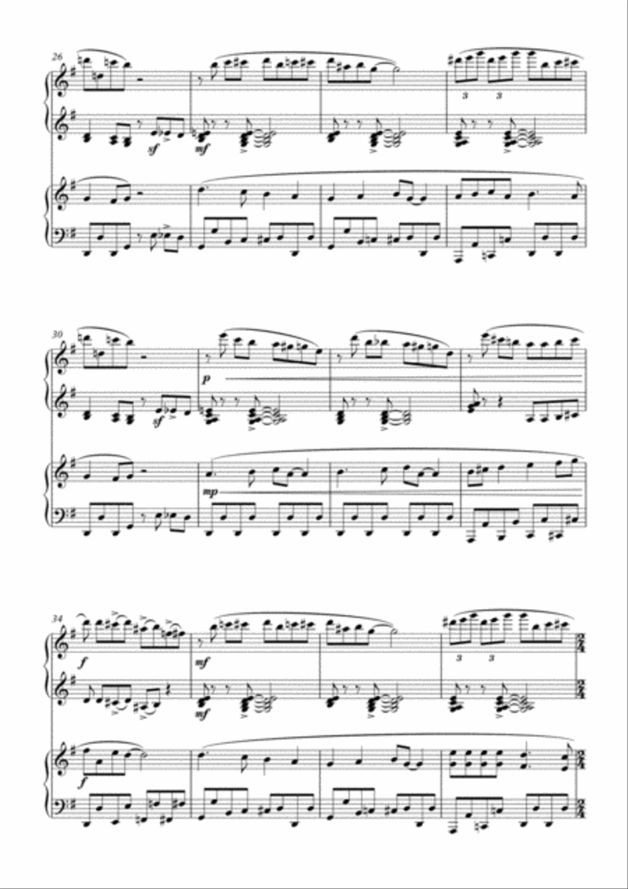 Deck the Halls... and Boogie! Christmas carol variation for Piano Duet 1 Piano, 4-Hands scores gallery preview page 4