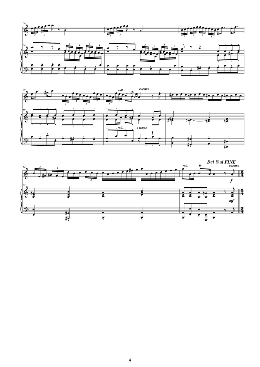 Vivaldi - Oboe Concerto in A minor RV 461 for Oboe and Piano Piano scores gallery preview page 4