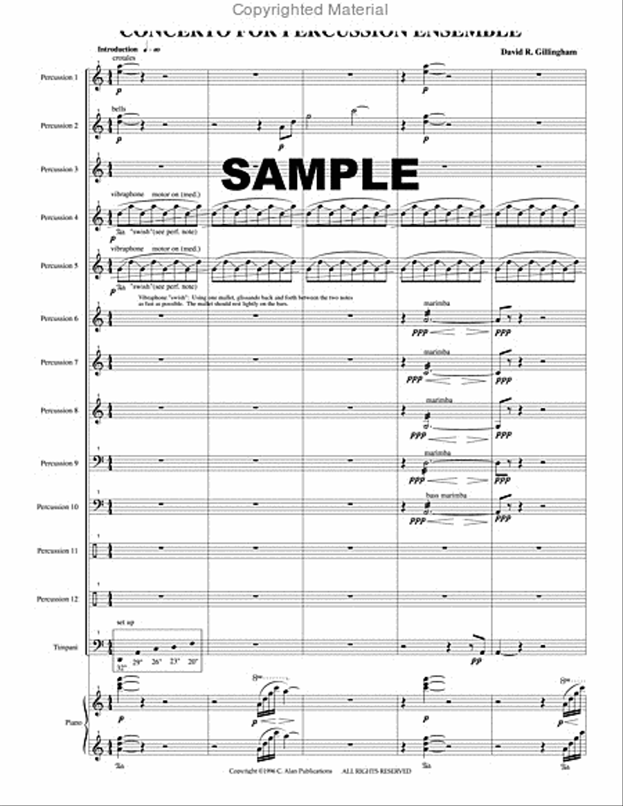 Concerto for Percussion Ensemble Percussion Ensemble scores gallery preview page 2