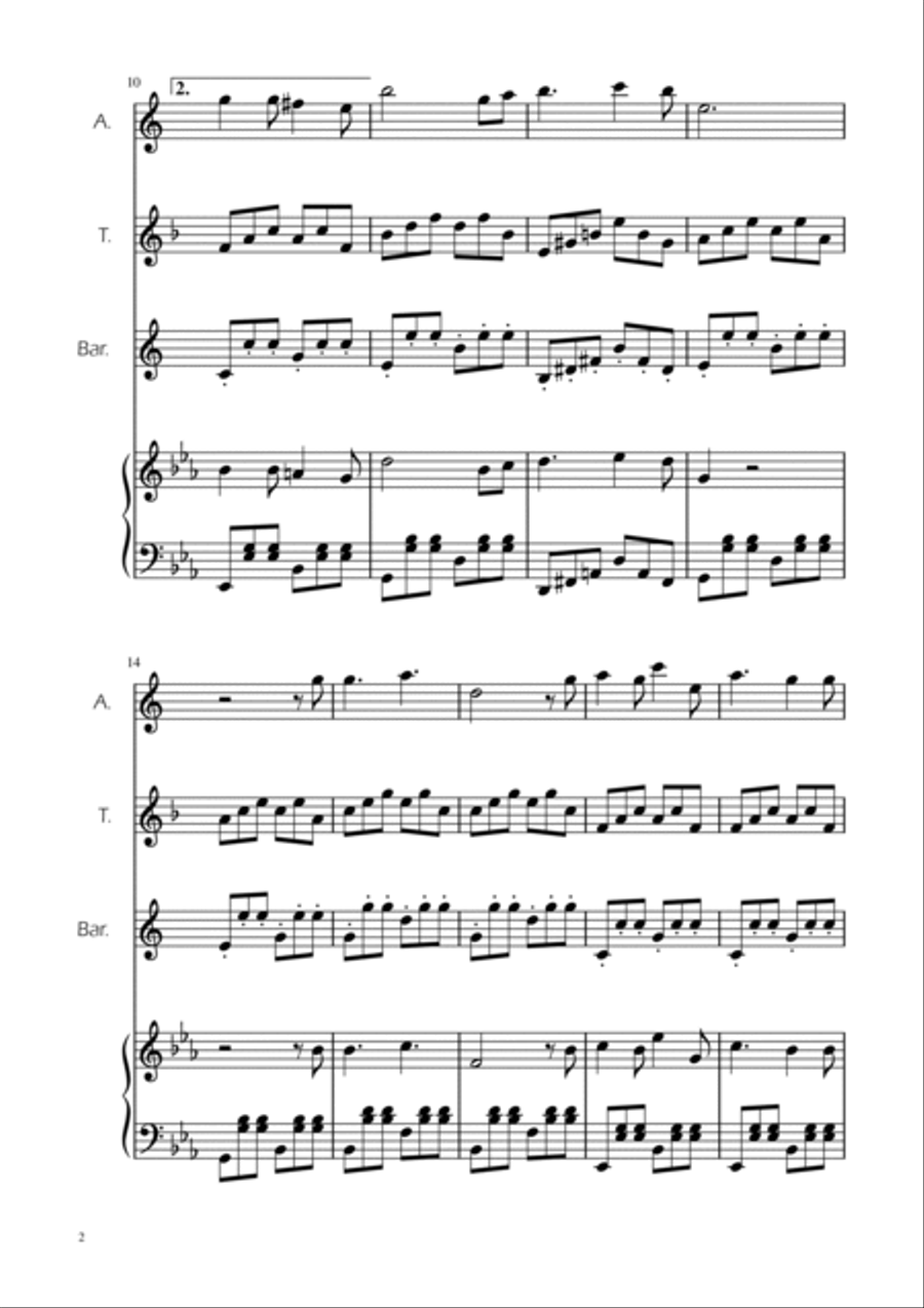 O Holy Night - Sax Trio w/ Piano Woodwind Trio scores gallery preview page 2