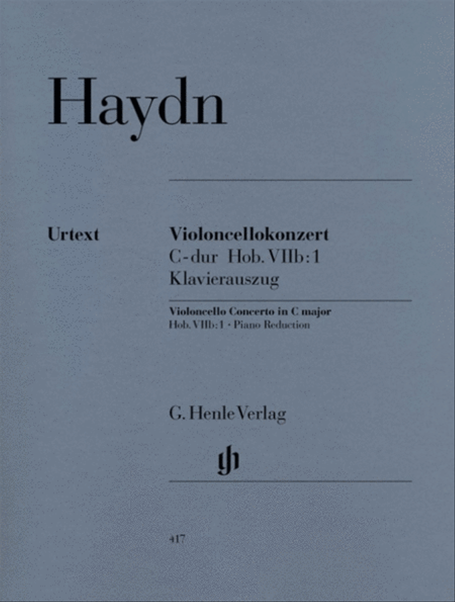 Haydn - Concerto C Maj Hob 7B No 1 Cello/Piano Piano scores gallery preview page 1