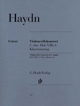 Book cover for Haydn - Concerto C Maj Hob 7B No 1 Cello/Piano