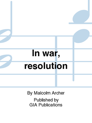 Book cover for In war, resolution