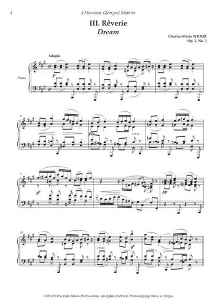 Pages intimes Op. 2, movements 3-6, Op. 2