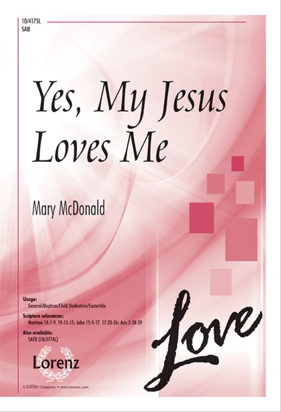 Yes, My Jesus Loves Me Yes, My Jesus Loves Me 3-Part scores gallery preview page 1
