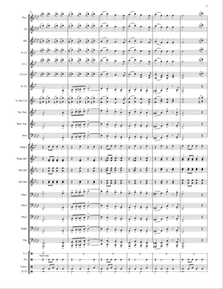 The Fight Song of Wossamotta U Concert Band scores gallery preview page 3
