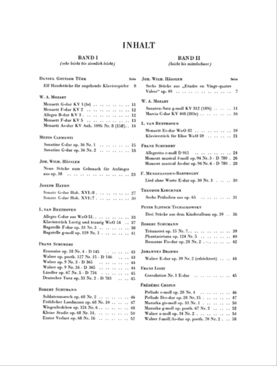 Easy Piano Pieces – Classic and Romantic Eras – Volume 1 Easy Piano scores gallery preview page 2