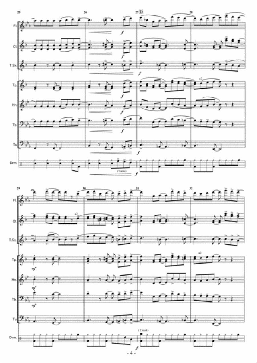 Wind Ensemble Yumeo Kanaete Doraemon Small Ensemble scores gallery preview page 4