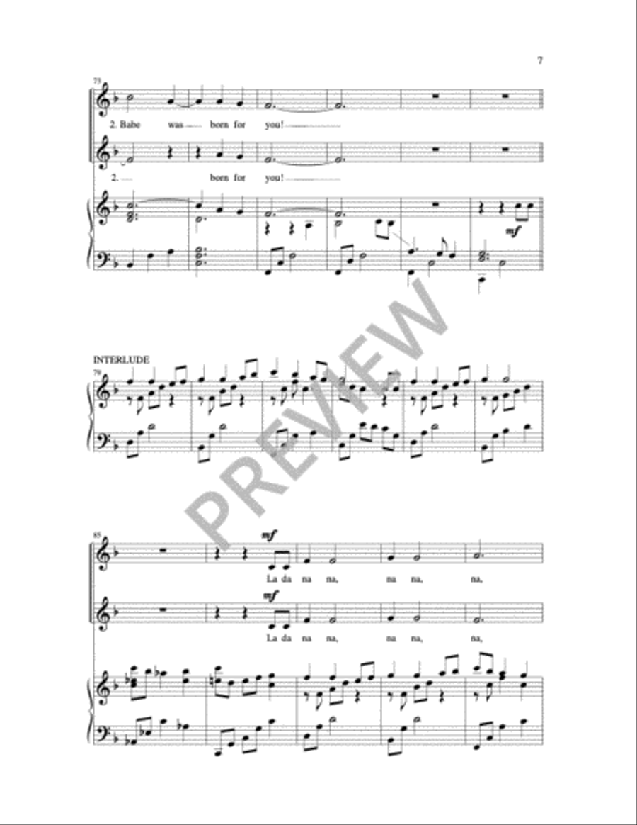 Infant Holy, Infant Lowly 2-Part scores gallery preview page 12