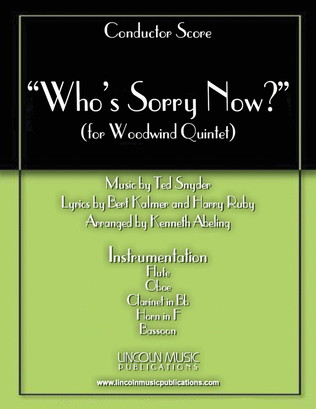 Book cover for Who’s Sorry Now? (for Woodwind Quintet)