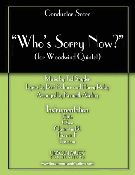Who’s Sorry Now? (for Woodwind Quintet) image number null
