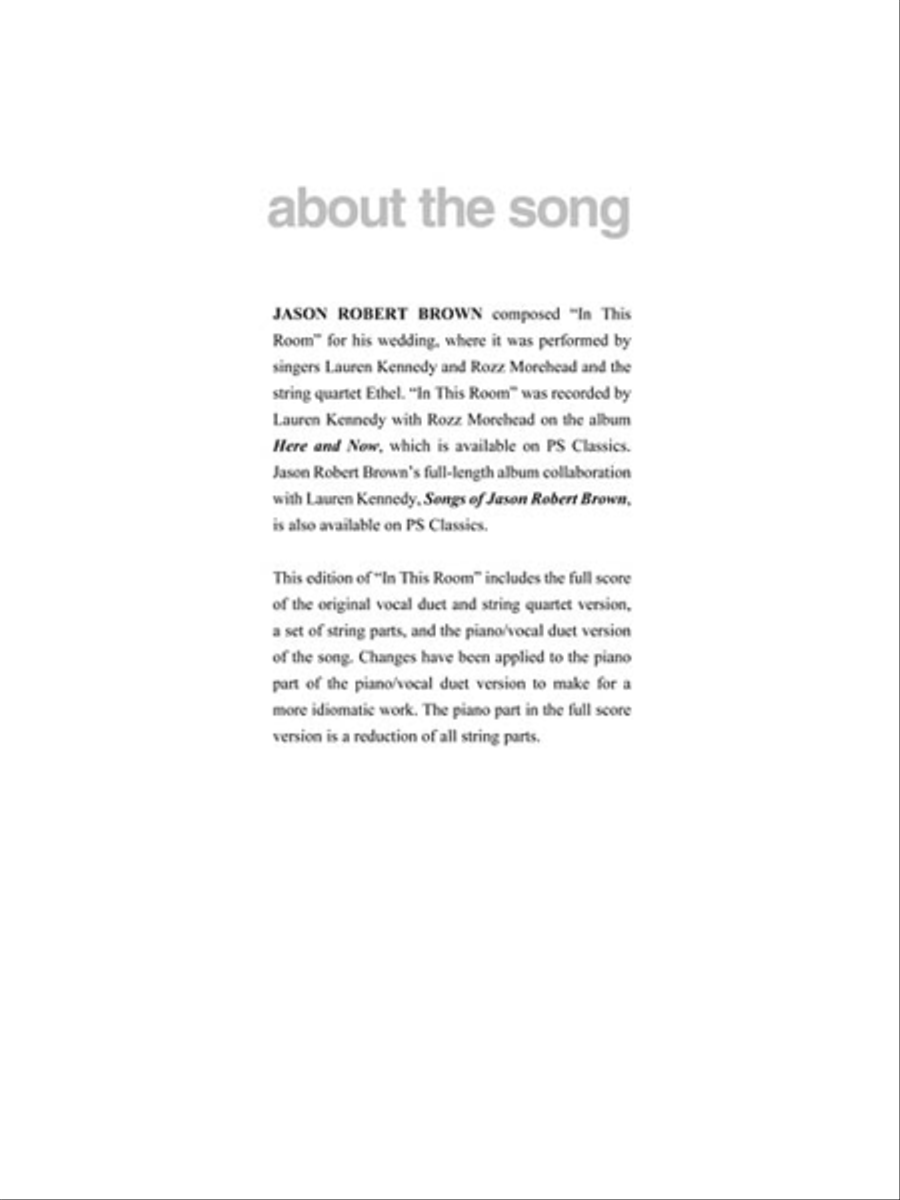 Jason Robert Brown - In This Room Cello scores gallery preview page 3