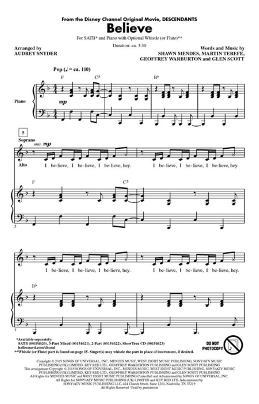 Believe Believe Choir scores gallery preview page 2