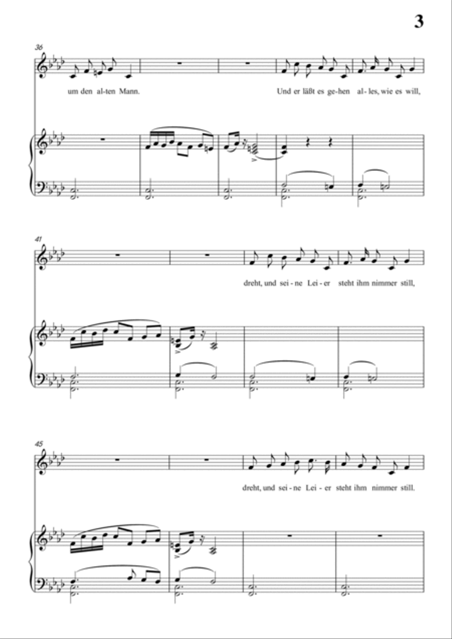 Schubert-Der Leiermann in f minor,Op.89 No.24,for Vocal and Piano Voice scores gallery preview page 4