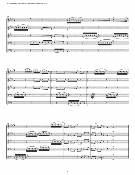 Fugue 05 from Well-Tempered Clavier, Book 1 (Conical Brass Quintet) image number null