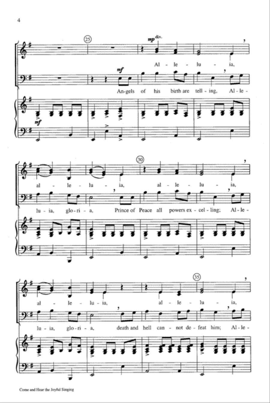 Come and Hear the Joyful Singing 3-Part scores gallery preview page 4