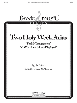 Book cover for Two Holy Week Arias