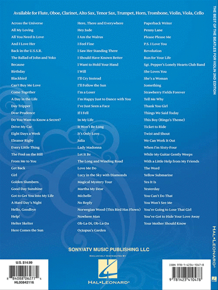 The Best of the Beatles – 2nd Edition Violin Solo scores gallery preview page 2