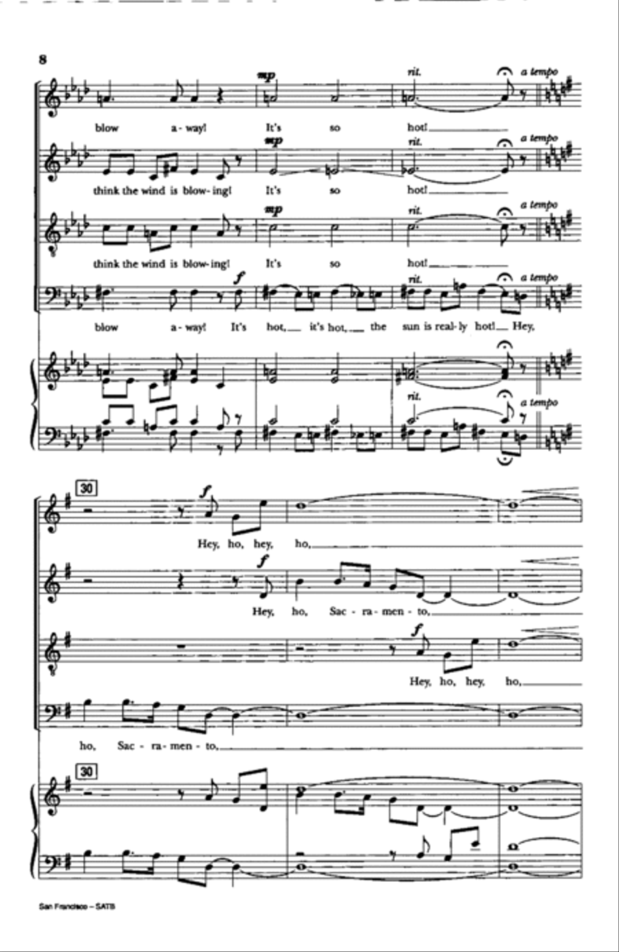Hey, Ho, Sacramento 4-Part scores gallery preview page 7