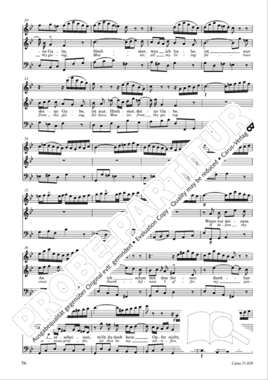 Give the hungry ones thy bread (Brich dem Hungrigen dein Brot) 4-Part scores gallery preview page 56