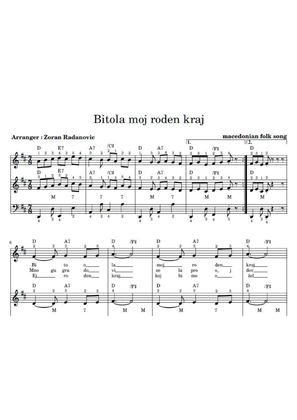 Book cover for Bitola moj roden kraj - for accordion duet
