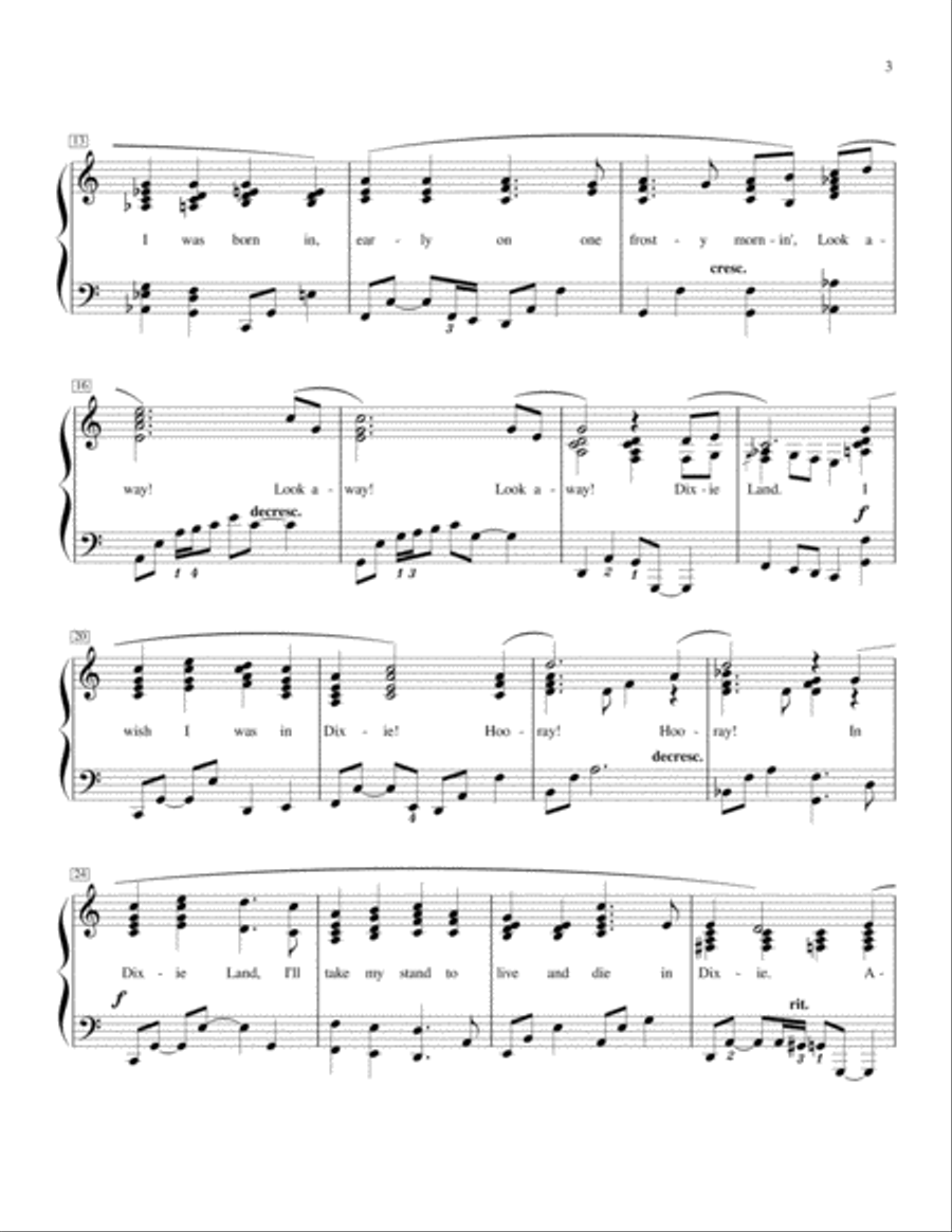 Dixie-Jazzy Easy Piano scores gallery preview page 3